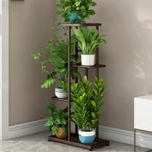 Corner Plant Stand Metal Flower Pot Holder Shelf, 4 Tiers Metal Plant Rack For Multiple Plants, Tiered Small Flower Stand For Patio Garden Balcony Living Room - Bronze Gold - 查看 1