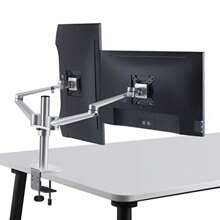 Adjustable Aluminium Unrsal Laptop Notebook Tablet Desk Mount Arm Stand Bracket With Tilt And Swl - Black-SingleLaptop - View 3