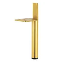 YUNRUX 4 stycken möbelfötter stålbordsben, skåpben, koniska möbelben guld 15 cm - Guld - Visa 8