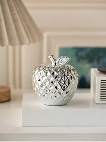 1 peça moderna simples cerâmica ouro prata maçã decoração de mesa - artesanato, decoração de casa, sala de estar, decoração de mesa, perfeito para decoração de festa ou festival