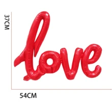 4 件爱心形铝箔气球 - 适合婚礼、情人节、求婚