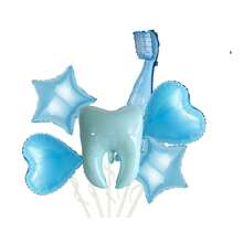 New Smiling Tooth Toothbrush Shaped Foil Balloon, Suitable For Birthday Party Theme Decoration
