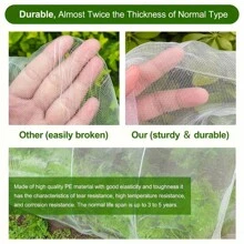 Garden Insect Net - Transparent, Ultra-Fine Plant And Vegetable Pest Barrier, Ladybug-Friendly, No Power Needed, Fruit Tree And Berry Bush Greenhouse Net Covers, Protection