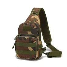 Hervidor de camuflajeáctico al aire libre, bolsas de pecho, mochila de senderismo para hombres, mochila de nailon para caza, pesca, Molle, bolso de hombro para senderismo del ejército IAAS - Camuflaje de jungla - Ver 2