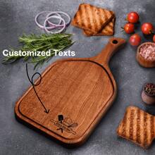 1pc Custom Asymmetric Wooden Kitchen Cutting Board, Ebony Chopping Board, Pizza Baking Tray, Engagement Gift, Wedding Gift, Housewarming Gift - Multicolor - View 1