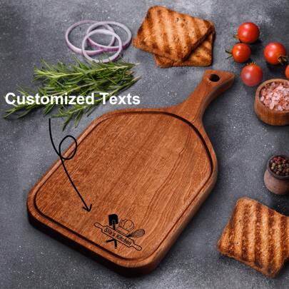 1pc Custom Asymmetric Wooden Kitchen Cutting Board, Ebony Chopping Board, Pizza Baking Tray, Engagement Gift, Wedding Gift, Housewarming Gift