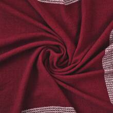 50" X 60" Red Woven Cotton Checkered Throw Blanket With Fringe