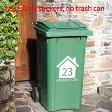 1/3/5pcs Personalized Custom Bin Number Stickers With House Number & Street Name Vinyl Decal For Easy Identification,School Supplies,Back To School