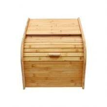 CNCEST Bamboo Rice Storage Container 33.07 Lbs Wood Rice Storage Box With Measuring Cup Cereal Storage Containers Rice Storage Container With Sliding Lid For Grain Cereal Soybean Corn