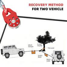 6T Snatch Block Towing Pulley For Heavy Duty Winch Breaking Force Synthetic Rope Steel Cable For Sheave Reliable For UTV Tractor - 6T - View 5