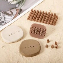 Mini Letter Stamp For Polymer Clay Jewelry Diy Message Brand Logo Text Emboss Seal Tool