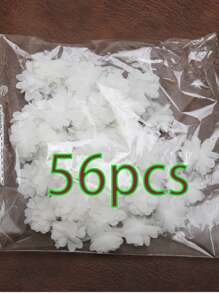 56pcs/Pack Chiffon Flower Decorations, For Headpiece, Clothing, Wedding, DIY Crafts - Multicolor - View 7