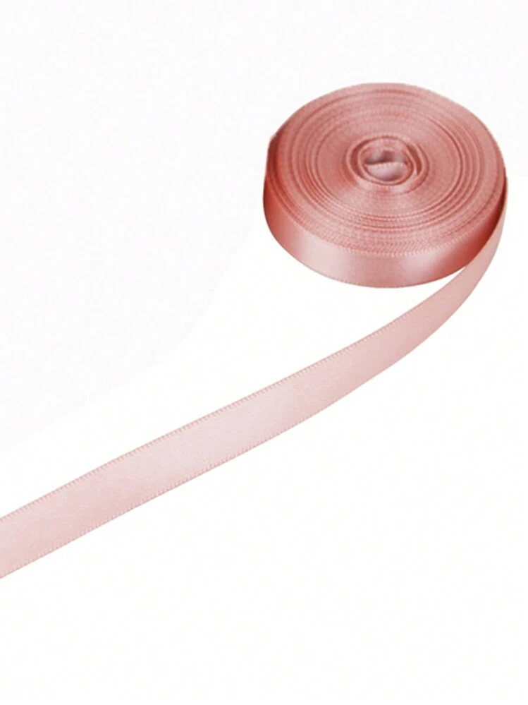 10m/Roll Double-Sided Satin Ribbon, Suitable For Valentine's Day Gifts, Flowers, Cakes, Decorations, DIY Apparel, Hair Accessories, Crafts - Flesh Pink - View 10