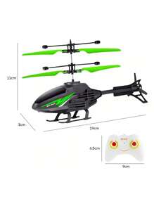 Helicoptero Radio Control Mini,Juguetes para Ninos 4 5 6 7 8 Años, Avión de Control Remoto Anti-caída, Helicoptero RC USB Recargable con Luz, Regalo Infantitiles para Navidad, Cumpleaños - Verde - Ver 5