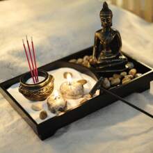 Zen Garden Buddha Feng Shui Ornament, Minimalist And Practical Multipurpose Best Gifts Birthday - Black and White - View 5