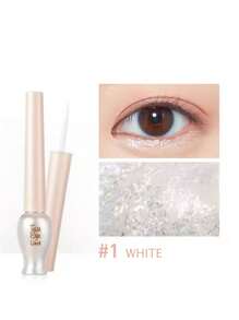 ETUDE TEAR Eyeliner #1 White | Transparent Base, Infused With Ultra-Fine Glitter | Dazzling Shine | Waterproof & Sweatproof, No Need To Remove | Long-Lasting Color | Korean Cosmetics, Gift Set | 8g/0.28oz - #1 WHITE - View 9