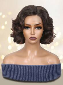 DUOZIMEI Curly Bob Wig Short Curly Wigs For Black Woman Body Wave Side Part Synthetic Lace Front Wig Wear And Go Glueless Wig For Beginners(10"-Black) - Multicolor - View 12