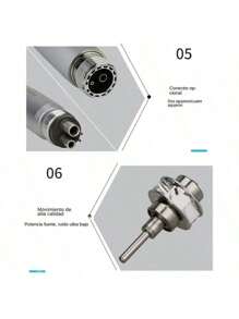 Pieza De Mano De Aluminio Led De Alta Velocidad 2 Agujeros - Plateado - Ver 4