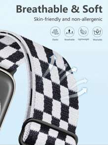 5 Packs Braided Stretchy Nylon Sport Solo Loop Compatible With Apple Watch Band 38mm 40mm 41mm 42mm 44mm 45mm 46mm 49mm For Women Men, Nylon Elastic Straps Wristbands Compatible With Apple Watch Series 10 9 8 7 6 SE 5 4 3 2 1 Ultra Couple New Year Gift Valentine's Day