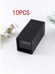 10件PE膜防氧化透明珠宝展示盒，防氧化珠宝盒，防尘珠宝悬挂收纳盒，防氧化小巧精致珠子展示盒，多功能便携式珠宝收纳盒，商务旅行适用，3D相册浮动相框，用于吊坠、项链、手链、戒指、硬币、耳环、别针、收纳盒、防氧化珠子宝盒，PE膜浮动3D浮动展示盒返校