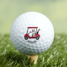 Balles de golf personnalisées 12/20 pièces, avec votre nom personnalisé sous le chariot rouge. Balles de pratique en caoutchouc à deux couches rondes. Balles personnalisées pour sports de plein air, convenant pour les sports d'équipe, le Nouvel An, la Saint-Valentin, cadeau idéal pour la famille et les amis passionnés de golf