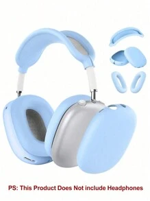 Airpods Max 耳机保护盒，纯色软硅胶外壳，3 件套耳机盒，AirPods Max 蓝牙耳机保护套（不含耳机）