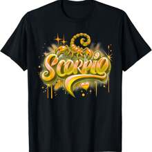 Orange Scorpio Zodiac Star Sign T-Shirt