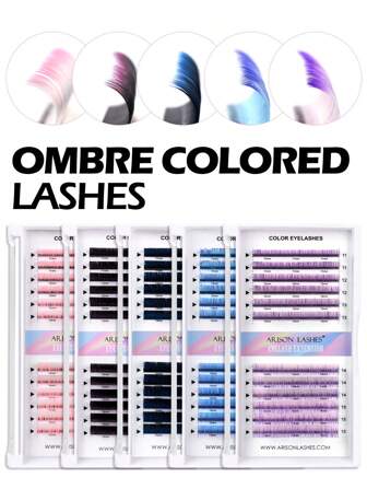 12 Rows C/D Curl Colorful Gradient Eyelash MIX 11-15mm For Christmas False Eyelash Professional Eyelash Extensions High Quality Makeup Tools