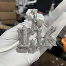 Personalized Men's Alphabet Necklace With Mini Baguette Bread Pendant On Rope Chain Silver Stylish, Vintage, Simple, Unisex, Casual Custom, Personalized, Unique Ideal Gifts For Him, Grandparents For Anniversaries, For Birthdays, For Daily Wear, For Weddings, For Graduation, For Prom, For Party, School Supplies, For Teenagers, Junior High School Students, Middle School Students, High School Senior High School Students, College Students, University Students, Freshman, Sophomore, Underclassmen - Silver - View 6