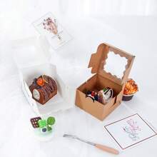10 个纸杯蛋糕盒，1/2/4/6 腔纸杯蛋糕/松饼/蛋挞包装盒，烘焙甜点外卖容器 - 10pcs - 查看 7