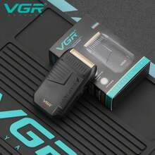 VGR Máquina de afeitar eléctrica portátil VGR V-375, recargable, de plástico, para acabado de afeitado para hombres