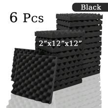 TOUO 6-48 块吸音泡沫板，8 种颜色蛋箱隔音垫，12 英寸 x 12 英寸 x 2 英寸/1 英寸，高密度吸音海绵，适用于工作室、房间、墙壁、天花板 - 彩色 - 查看 34