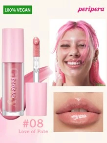 Peripera K-Beauty Ink Glasting 唇釉，純素，含植物萃取油，水感裸色唇釉，鏡面水光唇釉，玻璃唇釉，豐唇效果，自然滋潤，輕盈保濕，提亮光澤，持久舒適，不黏膩 - #08 Love of Fate - 查看 10