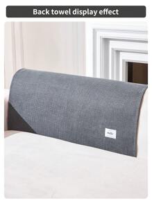 Capa de sofá de veludo cotelê de milho à prova de respingos de 1 peça, 1234 lugares, à prova de animais de estimação, capa de almofada de assento de sofá de estilo minimalista moderno, protetor de encosto de braço, antiderrapante, lavável à máquina, todas as estações - Cinza escuro - Ver 9