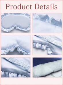 Personalized Ruffled Sleep Eye Mask, New Year Personalized Eye Mask, Customized Sleep Mask, New Year Gift, Single's Party Eyemask - Multicolor - View 8