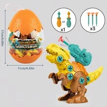 适合 3 岁以上儿童的恐龙玩具，可拆解的益智建筑套装，适合儿童的玩具，配有软子弹和钻头，适合 3 岁以上男孩和女孩的圣诞节生日礼物 - 彩色 - 查看 12