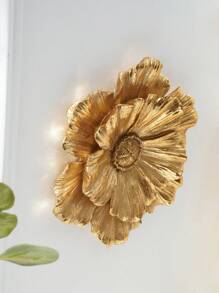 1PC, 7.5*7.5 Inch Large Flower Shaped Resin Wall Hanging Decor, Flower Wall Hanging, Floral Wall Decor, 3D Flower Wall Hanging, European Style Home Wall Warm Decoration Hanging, TV Background Wall Decor Hanging, Suitable For Home Hotel Restaurant Wall Atmosphere Decoration - Multicolor - View 7