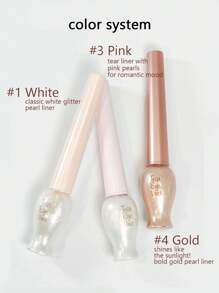 ETUDE TEAR Eyeliner #1 White | Transparent Base, Infused With Ultra-Fine Glitter | Dazzling Shine | Waterproof & Sweatproof, No Need To Remove | Long-Lasting Color | Korean Cosmetics, Gift Set | 8g/0.28oz - #1 WHITE - View 8