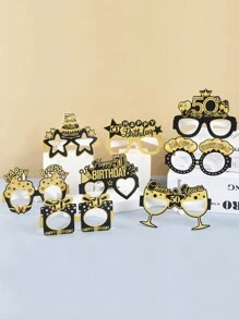 8pcs Black Gold 50th Birthday Party Paper Glasses, Birthday Party Photo Props Party Glasses, 50th Birthday Party Decorations Supplies, Happy Birthday Party Favors, Birthday Decor Home Decor Room Decor - 50th - View 4