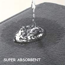 Thick Flannel Absorbent Bath Mat, Embroidered Bathroom Shower Room Solid Color Non-Slip Carpet, Soft Foot Mat, Dirt-Resistant Doormat Entryway Decor