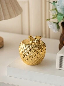 1 peça moderna simples cerâmica ouro prata maçã decoração de mesa - artesanato, decoração de casa, sala de estar, decoração de mesa, perfeito para decoração de festa ou festival
