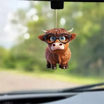 1/3/10pcs 2D Flat Acrylic Mini Cute Calf-Shaped Pendant, Bag Pendant, Multi-Purpose Home & Party Decoration, Ideal Holiday Gift