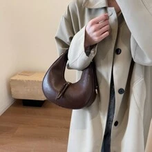 全新时尚腋下包单肩包简约女士手提包 - 棕色 - 查看 3
