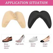2 miếng đệm mũi giày bằng bọt biển mềm, bảo vệ đầu giày cho giày cỡ lớn, phù hợp với giày cao gót, giày thường, giày thể thao - Màu be - Xem 6
