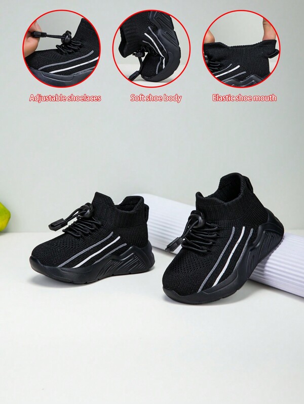 New Children Simple Design Soft Breathable Anti-Skid Lightweight Low-Top Slip-On Outdoor Casual Sports Shoes, Suitable For All Seasons