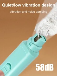 1个大功率电动宠物指甲磨，适用于各种体型的猫狗，电动宠物指甲磨，超静音，舒适且对爪子友好，适用于猫、狗和小动物的美容和指甲护理，不含电池 - 彩色 - 查看 8