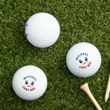 3 pièces Balles de golf personnalisées, balles de pratique en caoutchouc à double couche avec nom personnalisé, cadeau idéal pour les sports d'équipe, Noël, la Saint-Valentin, Pâques, la remise des diplômes