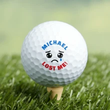 3 pièces Balles de golf personnalisées, balles de pratique en caoutchouc à double couche avec nom personnalisé, cadeau idéal pour les sports d'équipe, Noël, la Saint-Valentin, Pâques, la remise des diplômes