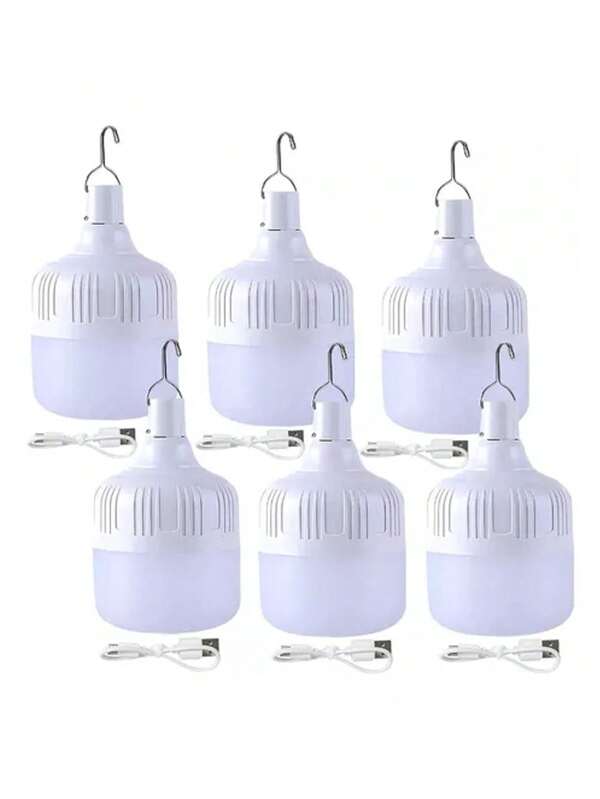 Portatil Recargable Emergencia Usb 40w Lámpara Foco Led 6 piezas