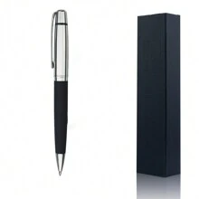 1pc Personalized Chrome Metal Ball Pen, With PU Leather Decoration, Medium Tip, Twist-Close, Round Barrel, Engraved Name/Info, Suitable For Professionals, Office Use And Gift-Giving Back To School,Multi-Functional,Waterproof,Ornamental,Reusable,Colorful,Vintage,Cute,Modern,Custom,Personalized,Unique,Customized,Ideal Gifts For Him,Ideal Gifts For Her,Family,Friends,Children,Students,Workers,Clients,For Business/Work/Office,For School,Back To School - Multicolor - View 9